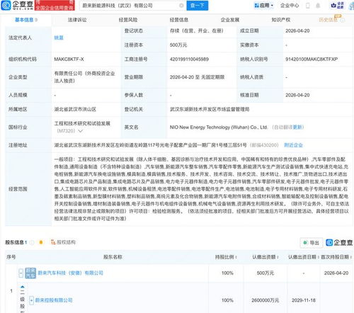 蔚來(lái)武漢布局新篇章 成立新能源科技公司，深化AI與軟件開(kāi)發(fā)